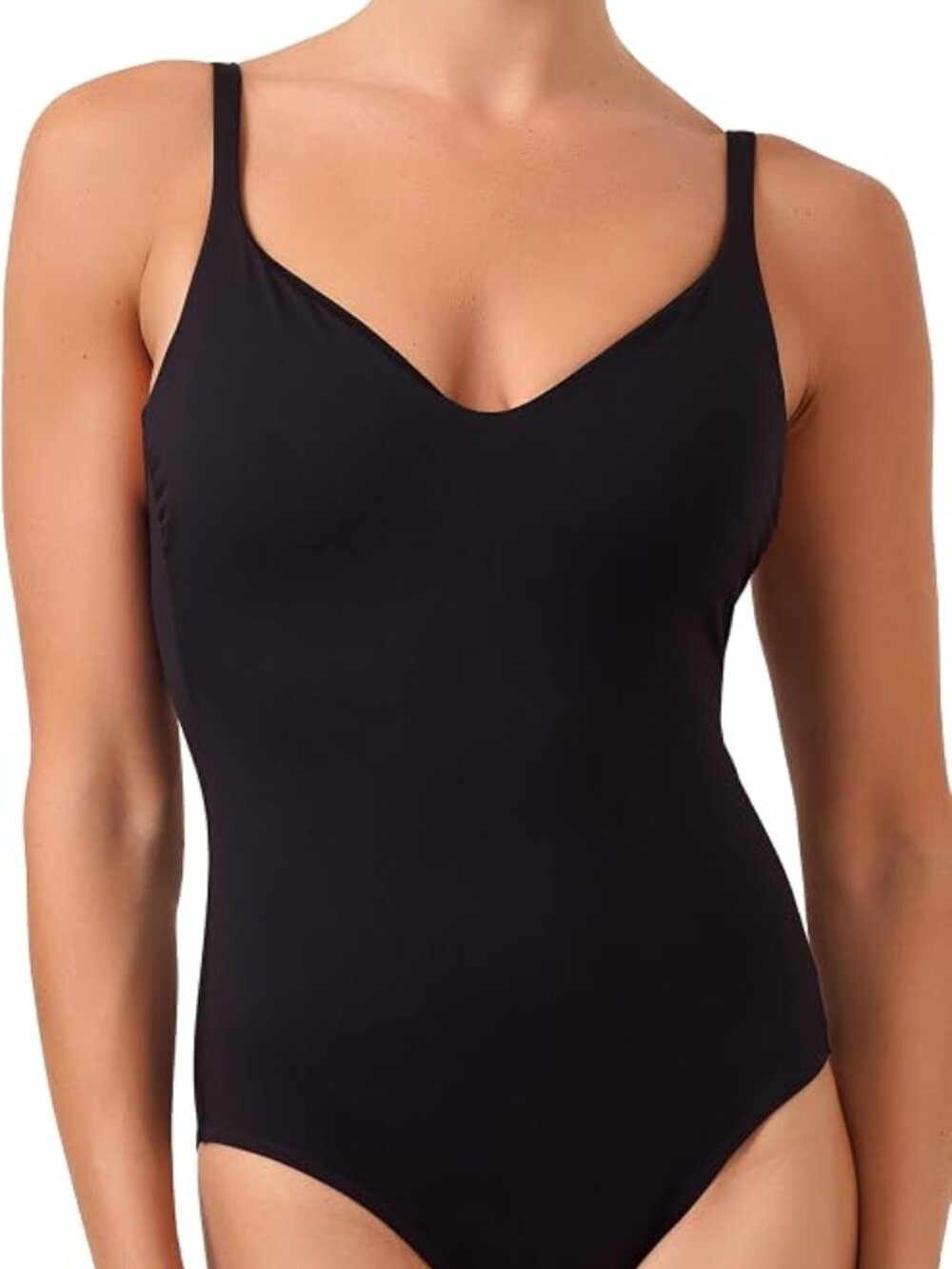 $465 NWT Wolford Mat de Luxe Swim Forming Body NWT Black Medium C Cup One Piece - Picture 1 of 14